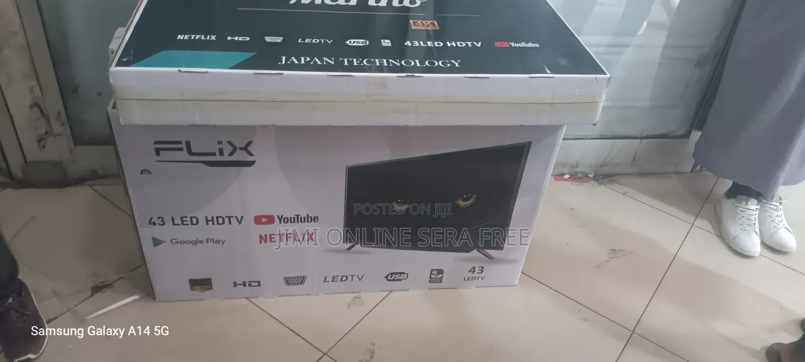 Flix Smart Tv 43 Inch Andraid Doubel Gelass Bord New 2025 Model