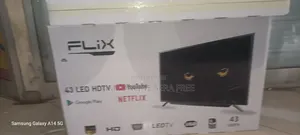 Flix Smart Tv 43 Inch Andraid Doubel Gelass Bord New 2025 Model