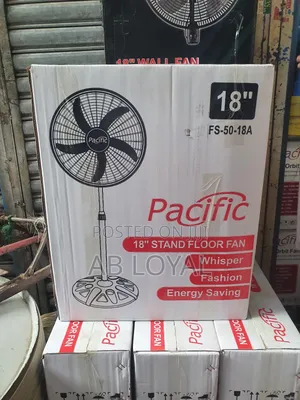 Brand New Pacific 18-inch Stand Floor Fan (Model Fs-50-18a)