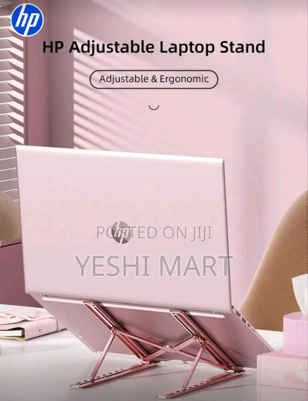 Portable Laptop Stand, Foldable and Adjustable Metal Laptop Stand