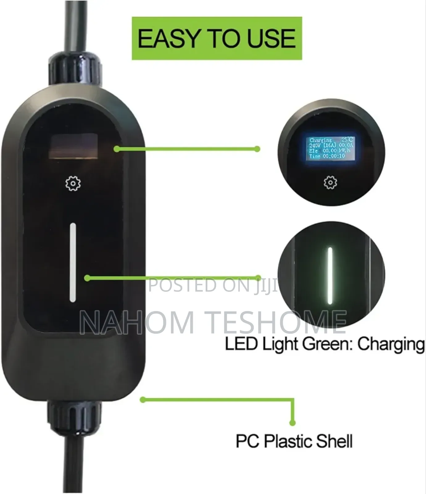 Electric Car Charger 32 Amp 1 Phase GBT Plug Home Charger 5m Cable
