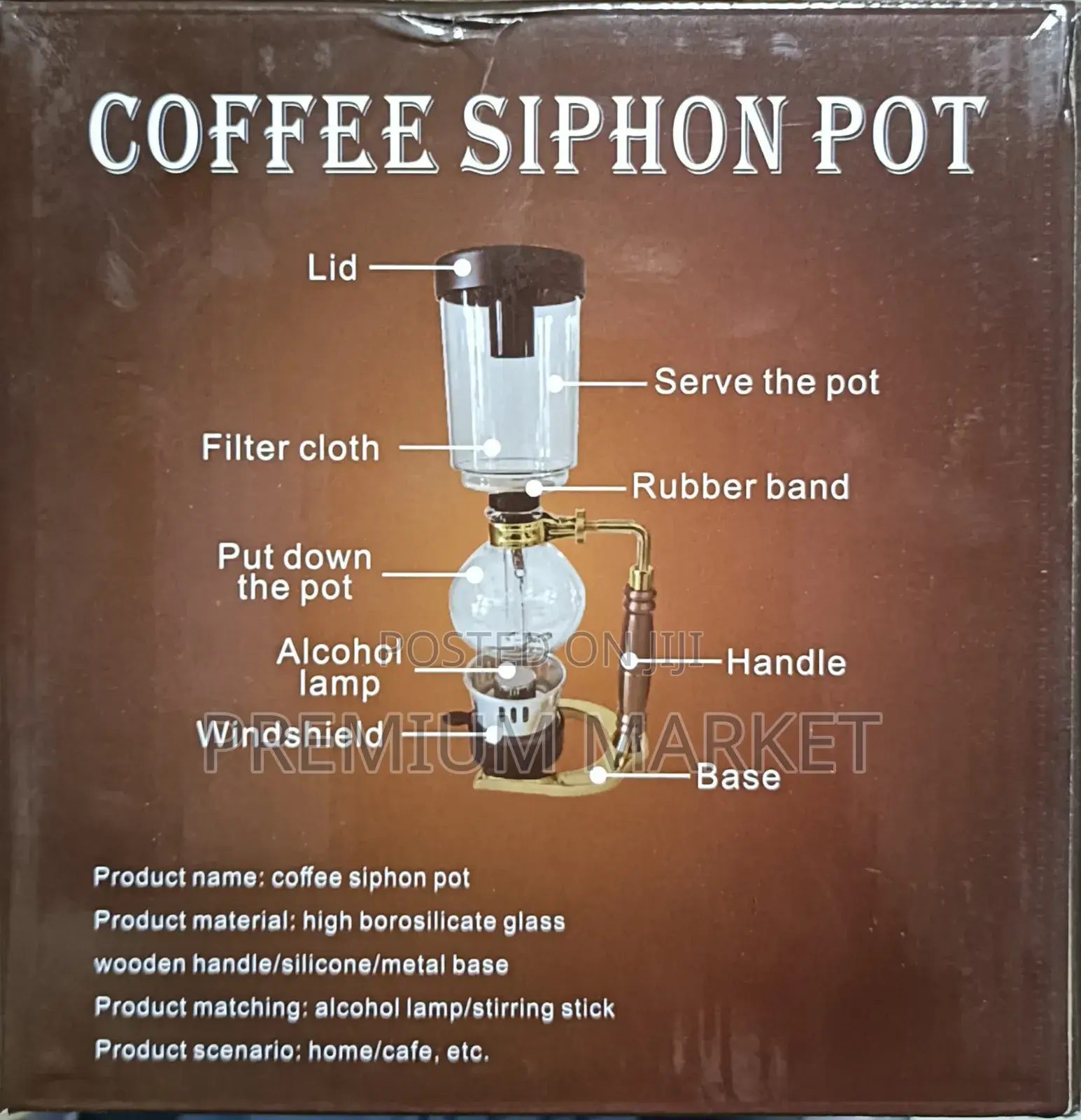 Vacuum Siphon Coffee Maker የቡና Steam ማፍያ