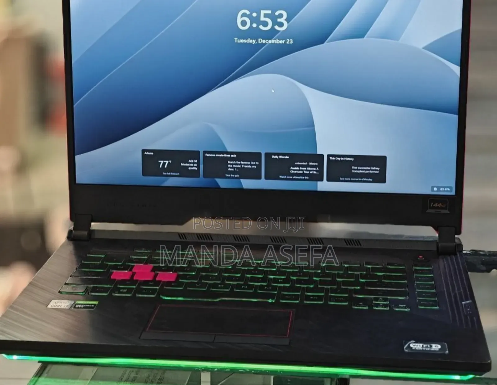 New Laptop Asus ROG Strix G15 16GB Intel Core i7 SSD 512GB