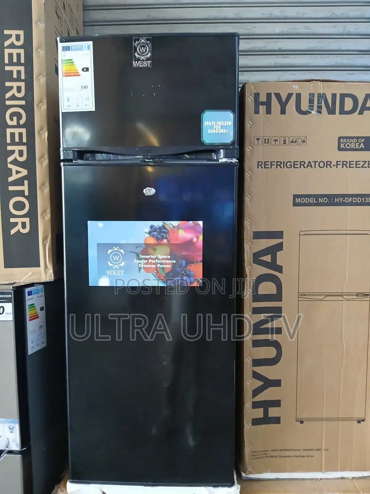 West Refrigerator, Specifically a Double-Door Model, Likely Branded