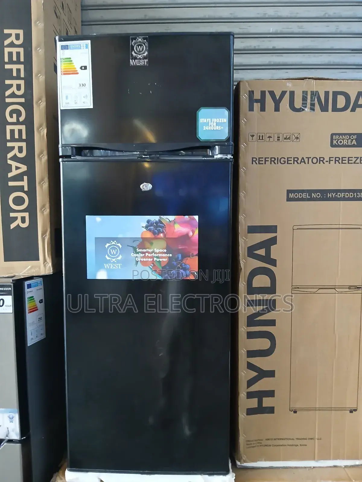 West Refrigerator, Specifically a Double-Door Model, Likely Branded