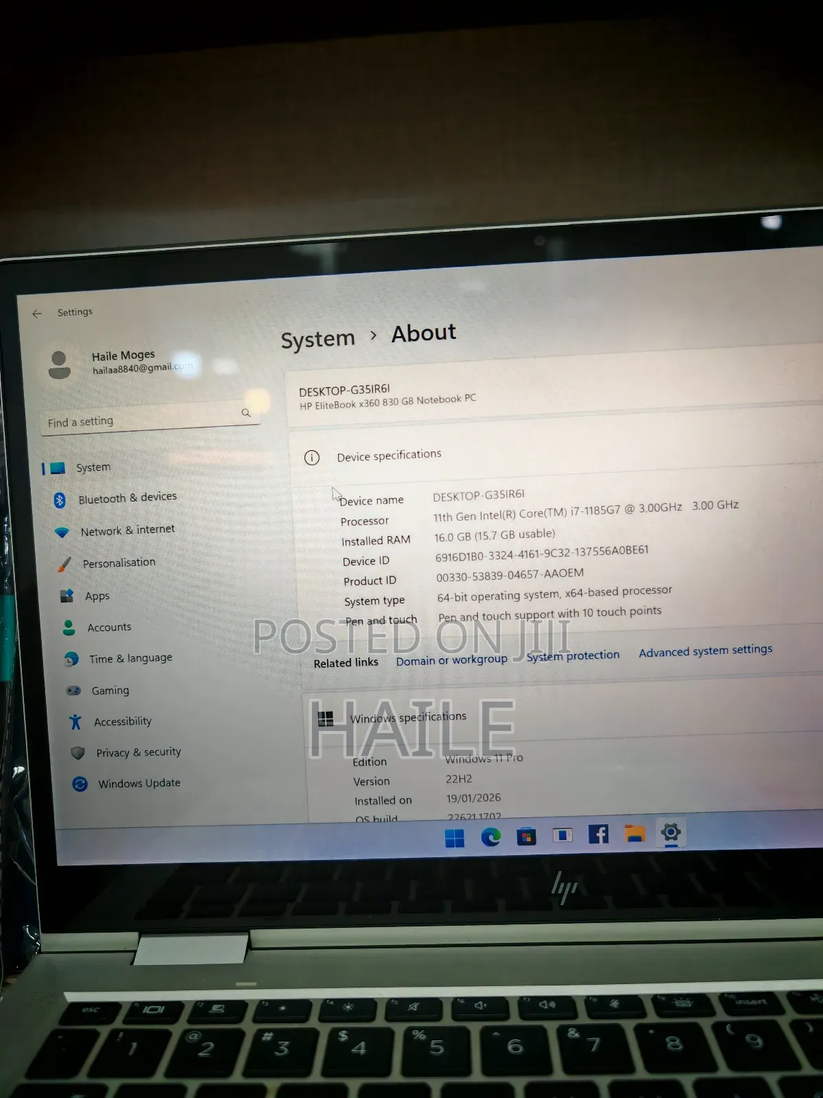 Laptop HP EliteBook x360 1030 G8 16GB Intel Core i7 SSD 512GB