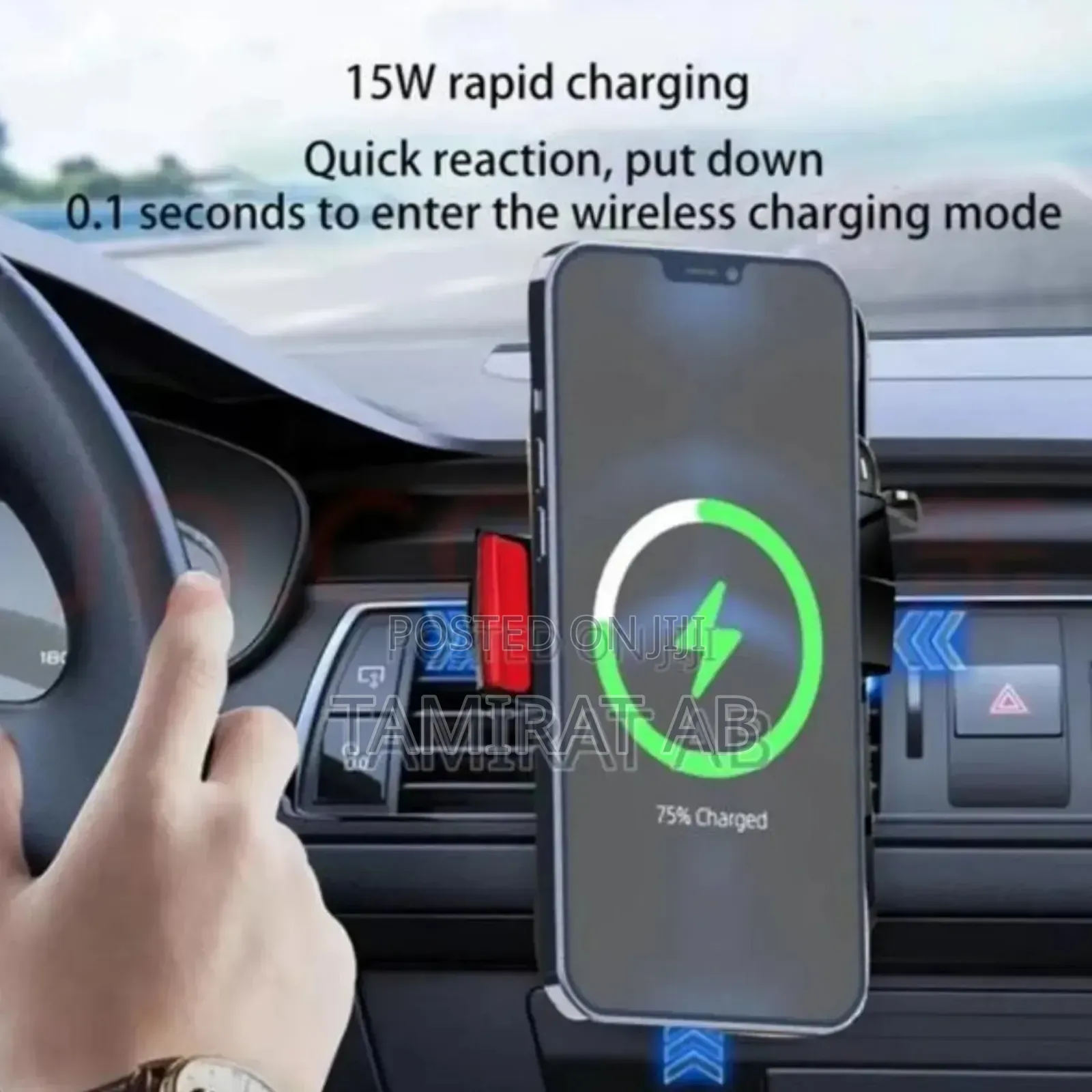Fj26 15w Wireless Charging Car Phone Holder