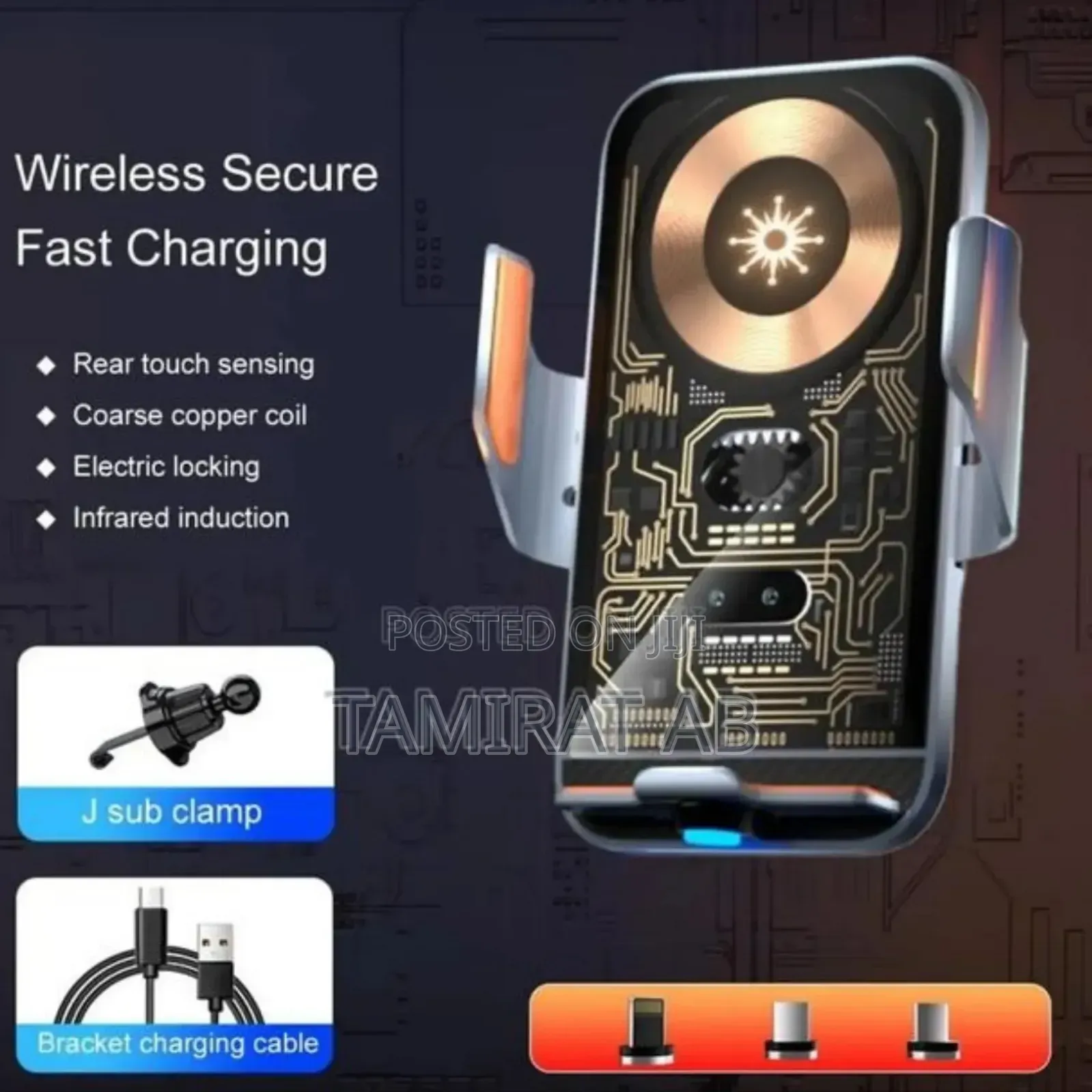 Fj26 15w Wireless Charging Car Phone Holder