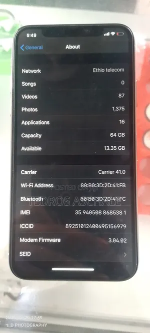 Apple iPhone X 64 GB White