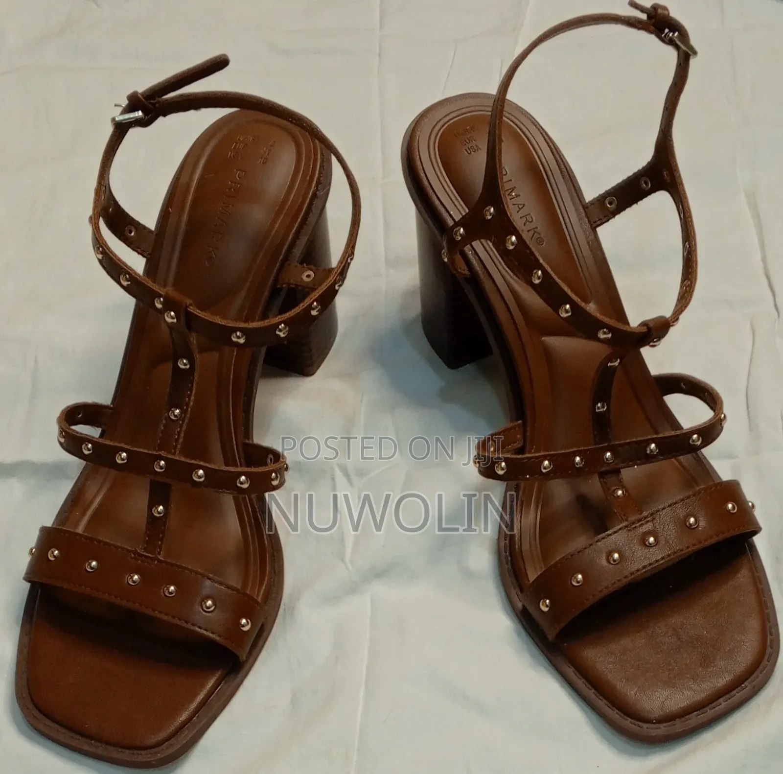 Women Shoe~Primark Studded Block Heel Sandal