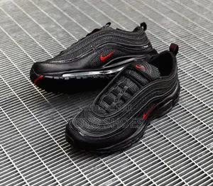Nike Air Max 97 Black University Red Unisex Fashion Sneaker