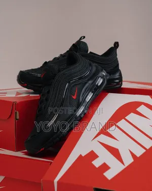 Nike Air Max 97 Black University Red Unisex Fashion Sneaker