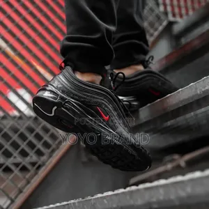 Nike Air Max 97 Black University Red Unisex Fashion Sneaker