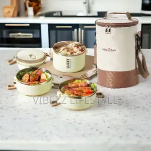 2- Layer Extra Thick Thermal Insulated Lunch Bag - Keep Food Hot/Cold