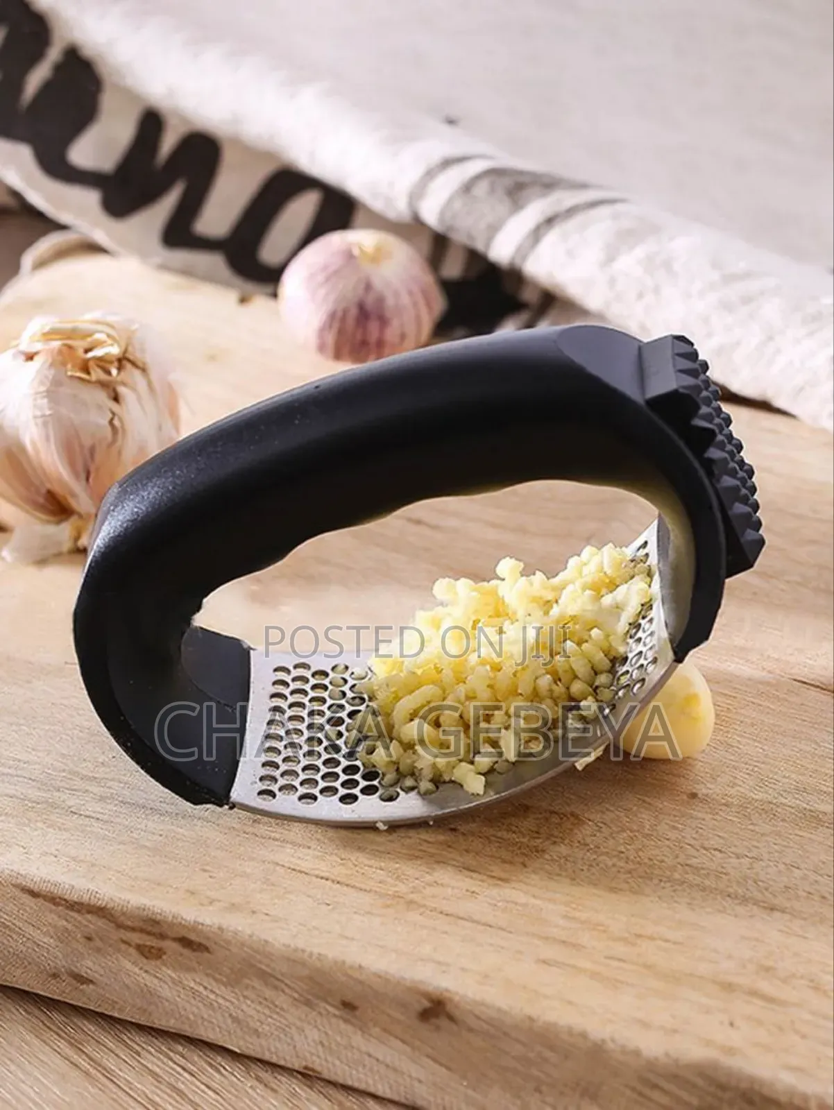 ነጭ ሽንኩርት መጨፍለቂያ - Strong, Rust-Proof, Dishwasher Safe