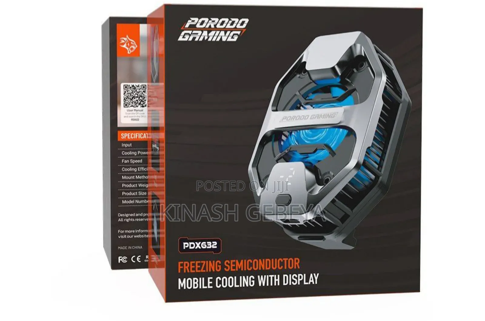 Porodo Led Top Quality Gaming Phone Cooler