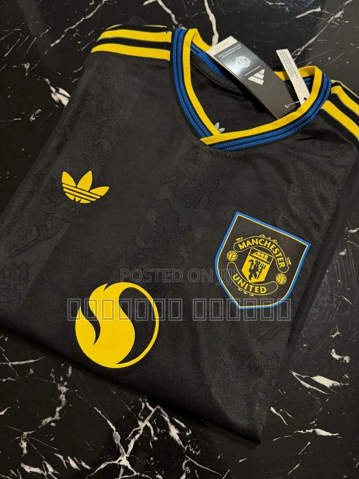 Manchester United Black Jersey – Clean Premium Fan Edition