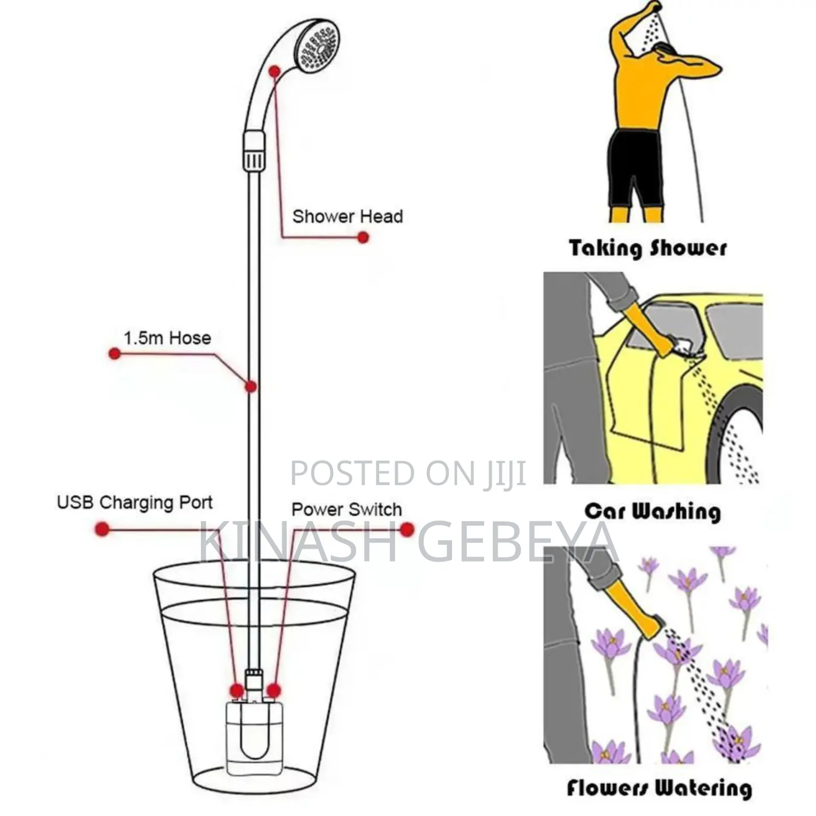 Portable Outdoor Shower Pump