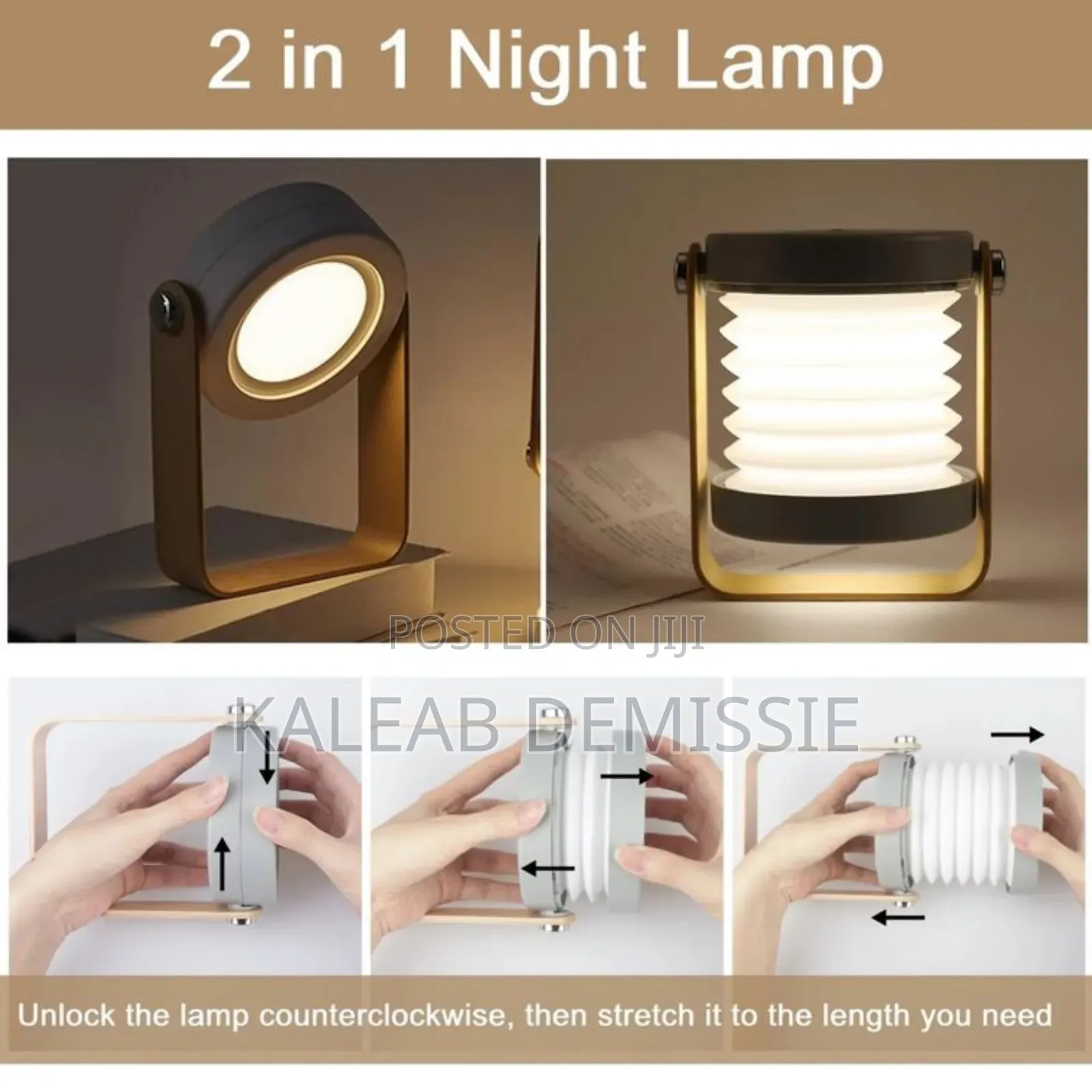 Foldable Led Bedside Table Lamp