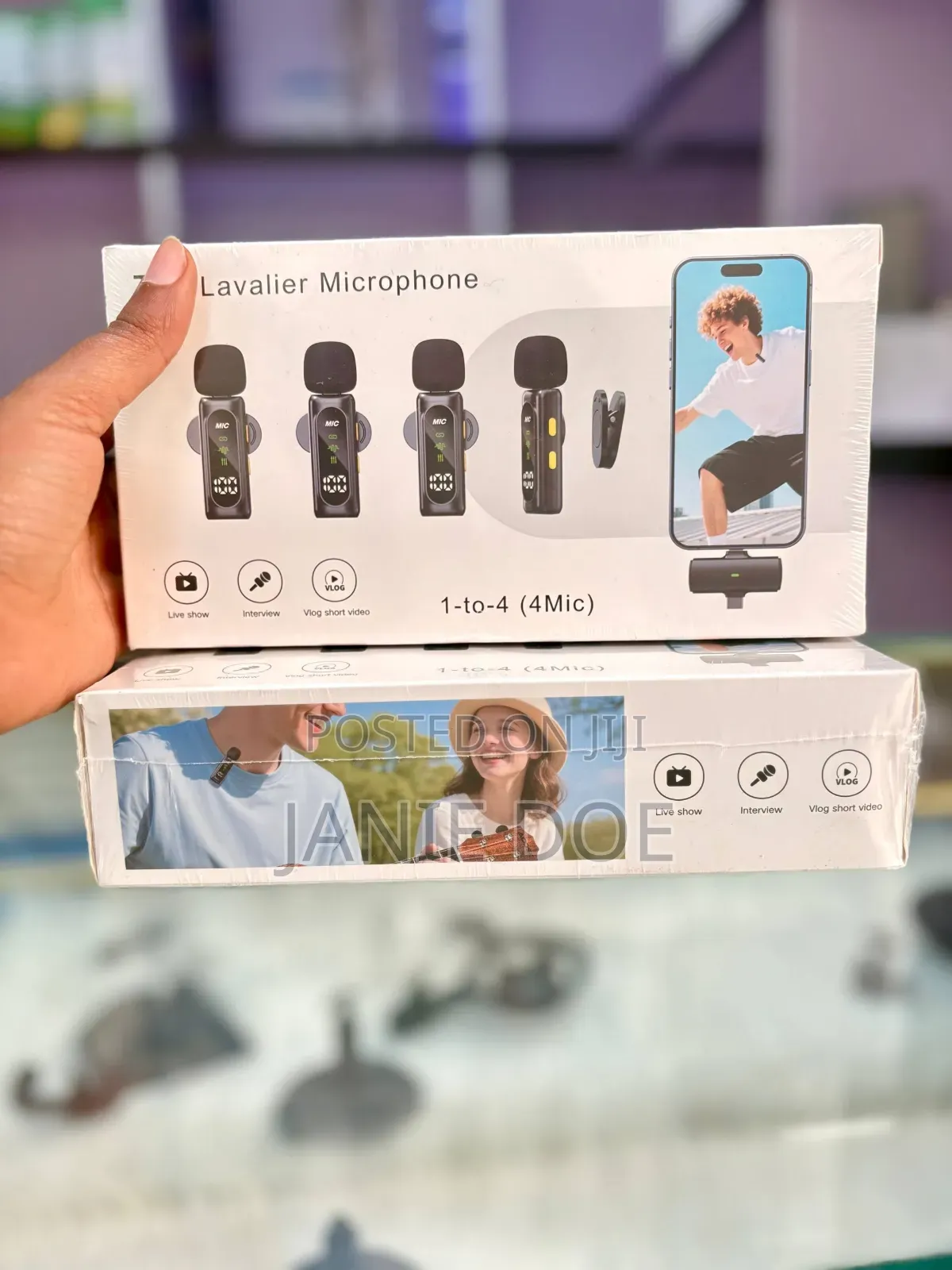 4 in 1 Lavalier Microphone System (4 Microphones and 1 Receiver)