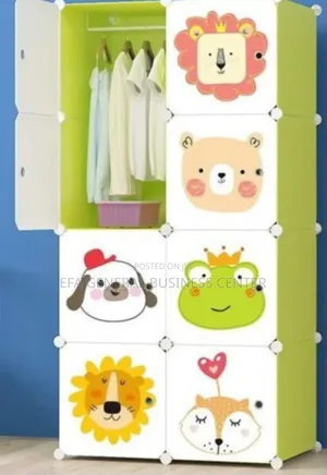 Plastic And Metal Cubic Cloth Cabinet