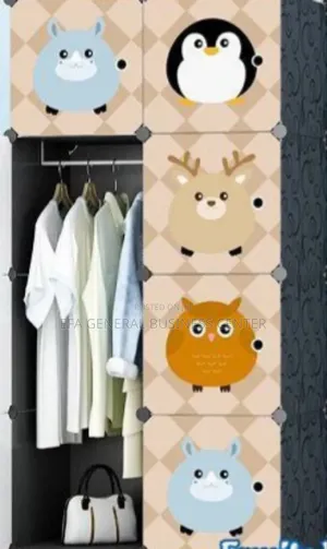 Plastic And Metal Cubic Cloth Cabinet