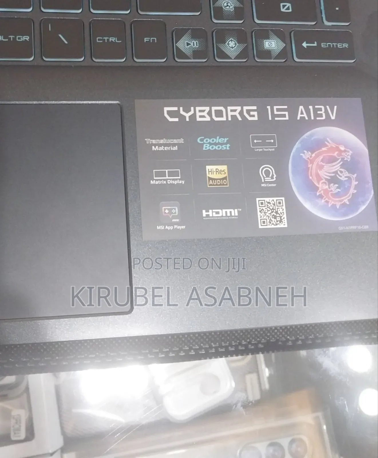 New Laptop MSI Cyborg 15 16GB Intel Core i7 SSD 1T