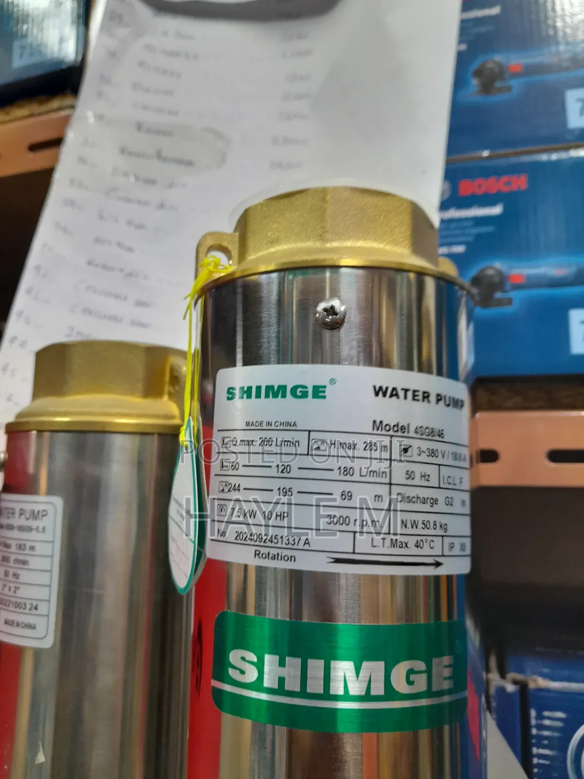 Shimge Borehole Water Pump 10hp
