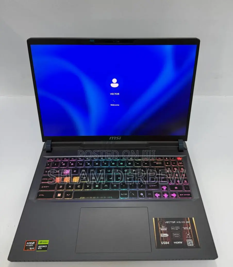 New Laptop MSI Vector 16 HX AI A2XWIG 16GB AMD Ryzen 9 SSD 1T