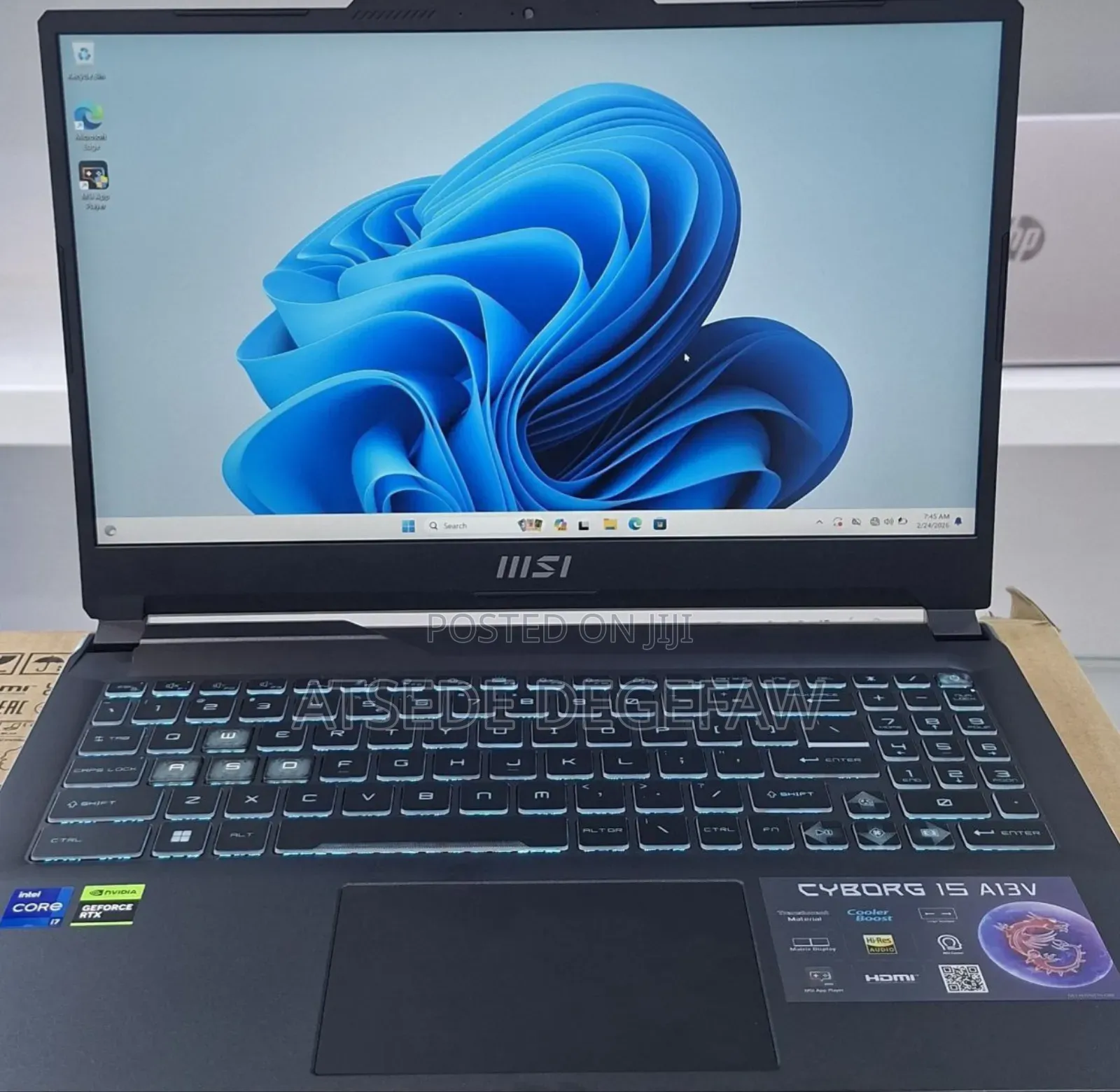 New Laptop MSI Cyborg 15 16GB Intel Core i7 SSD 1T