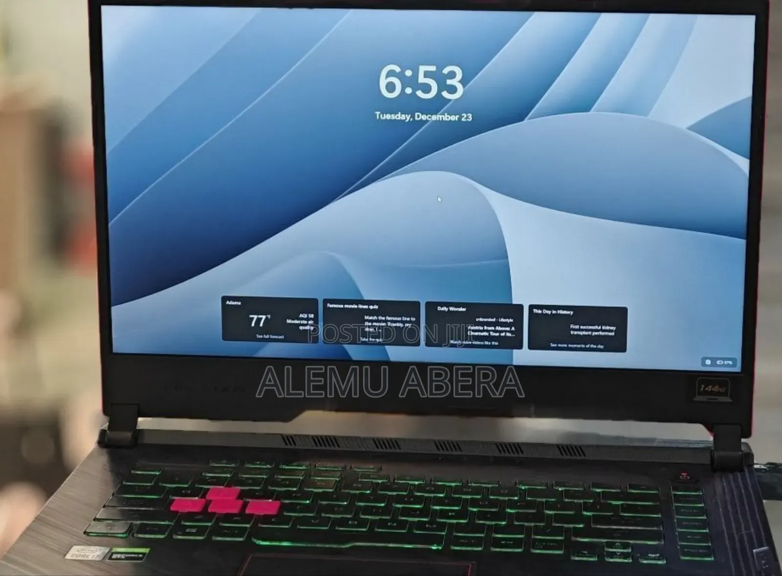 New Laptop Asus ROG Strix G15 G512 16GB Intel Core i7 SSD 512GB