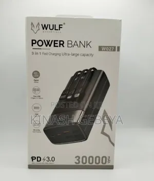 Wulf 3in1 Top Quality Power Bank(30000mah)