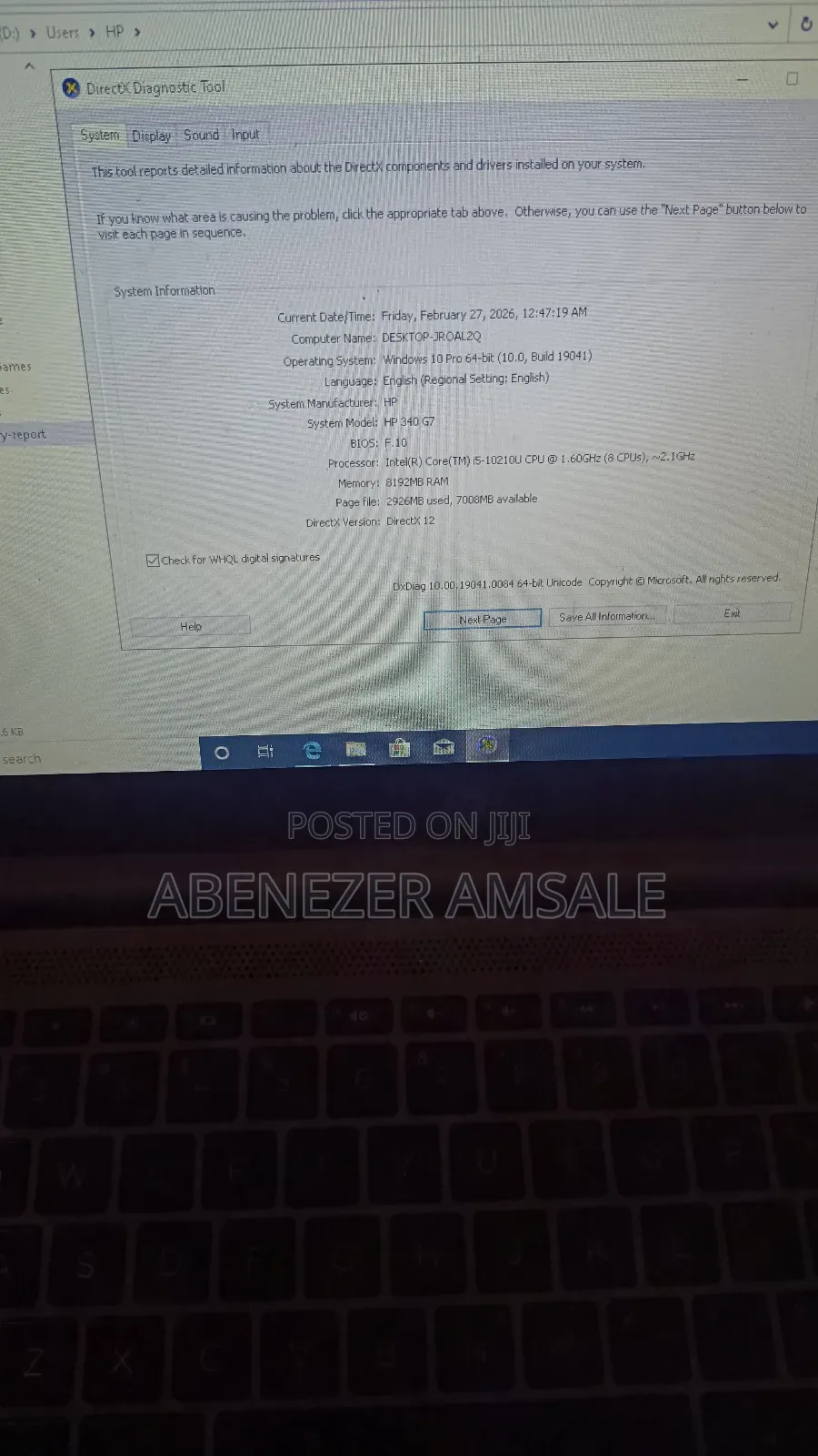 Laptop HP Stream Notebook 8GB Intel Core i5 HDD 1T