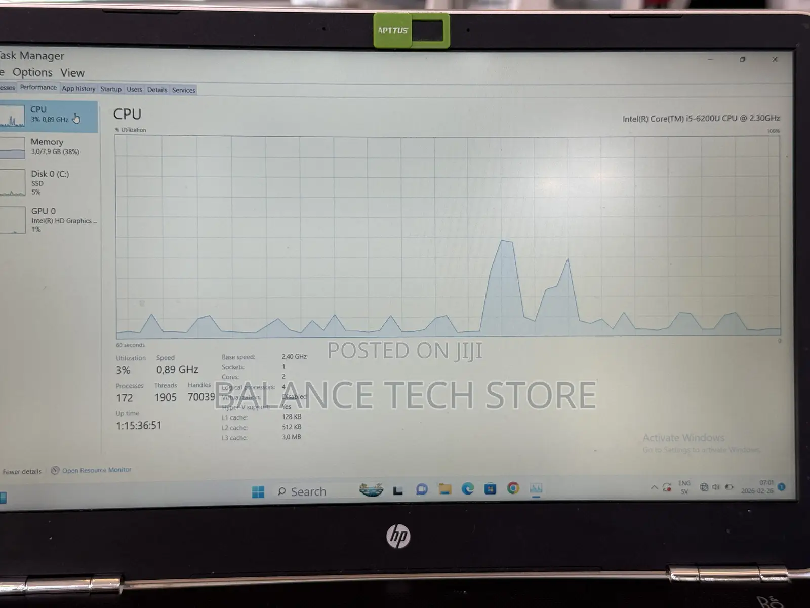 Laptop HP Pavilion 15 8GB Intel Core i5 SSD 256GB