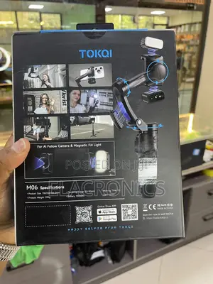 Tokqi M06 3-Axis Gimbal Stabilizer (With Mic Light)