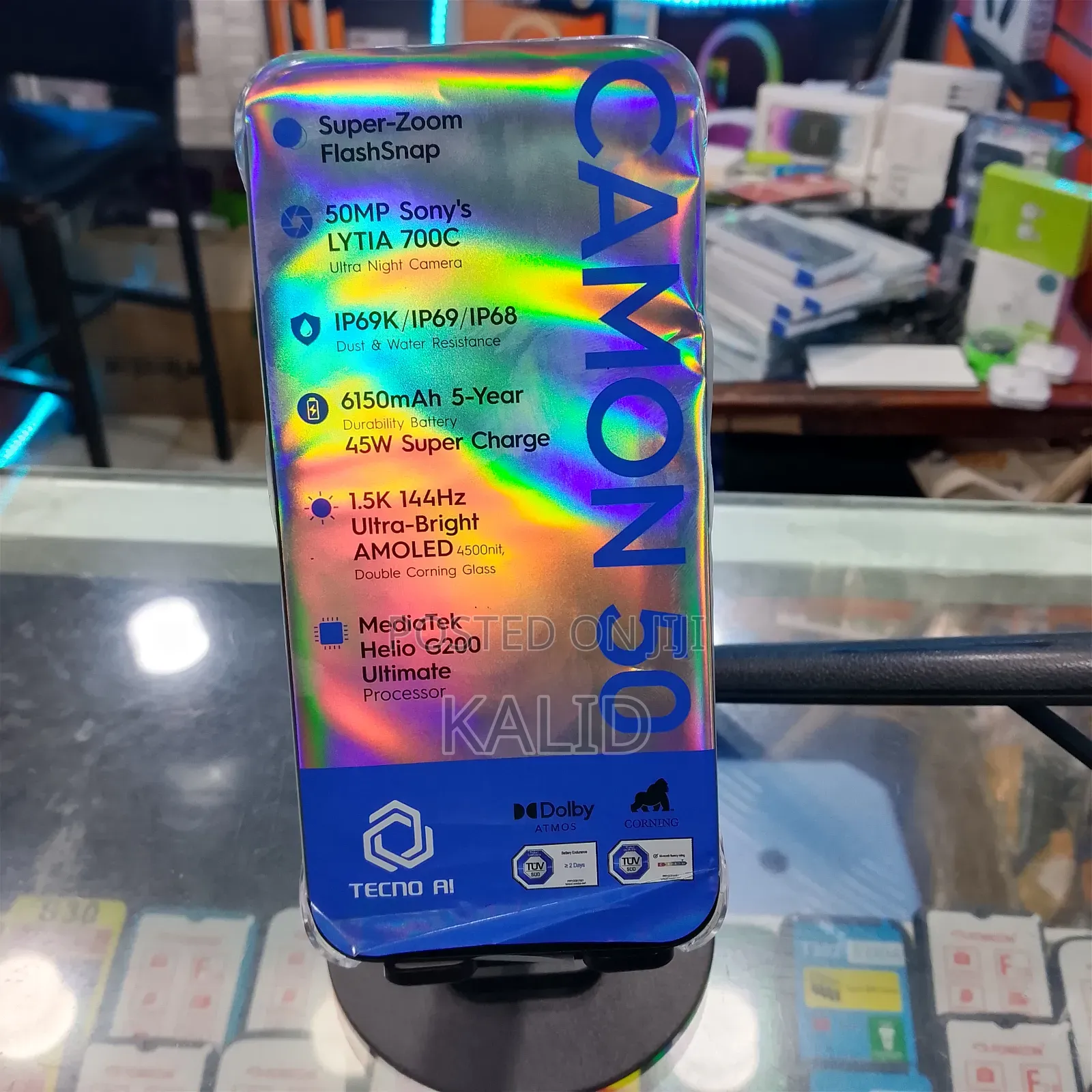 New Tecno Camon 50 256 GB Black