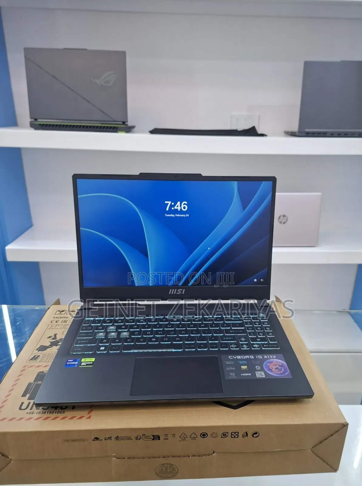 New Laptop MSI Cyborg 15 16GB Intel Core i7 SSD 1T