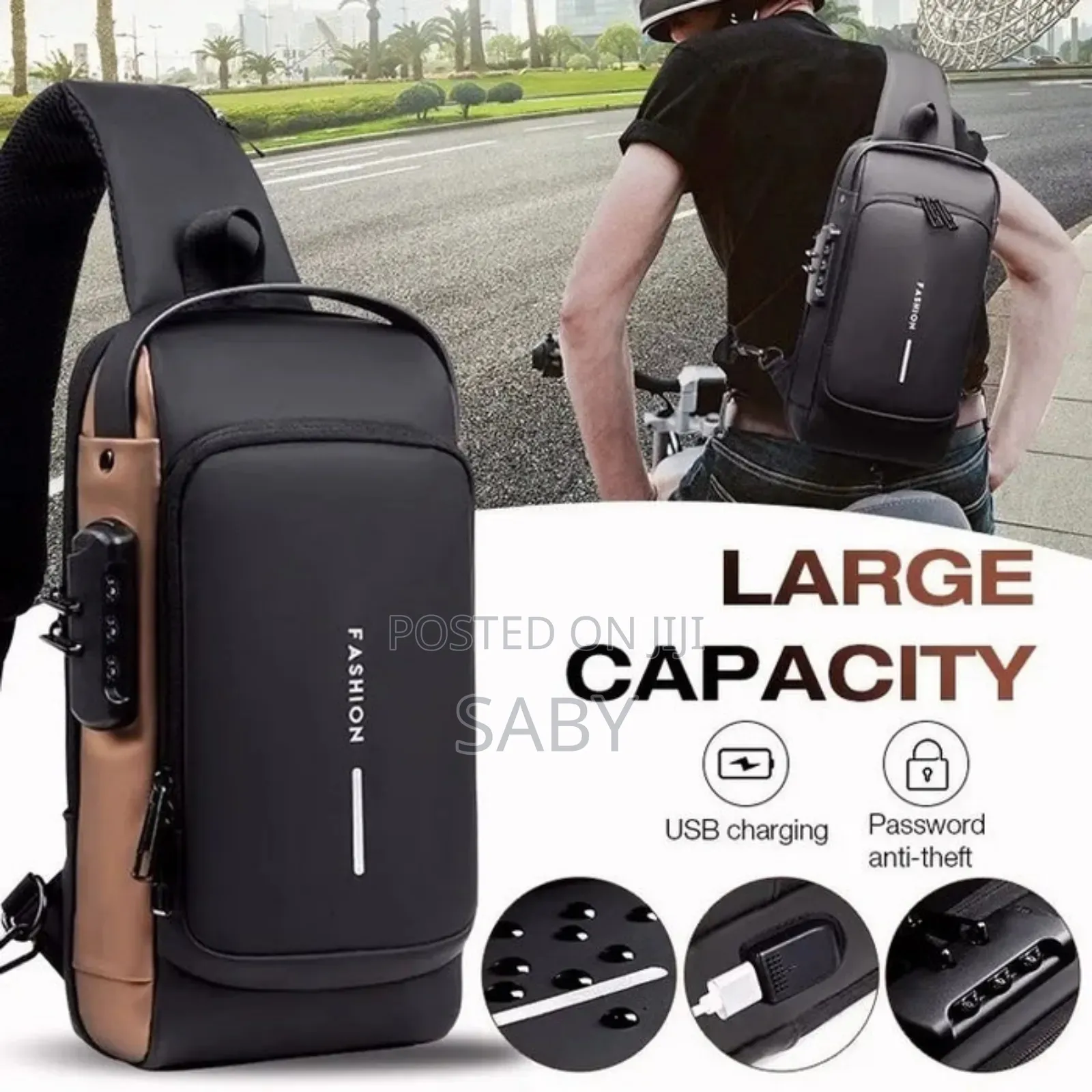 Theft Usb Sling Chest Bag