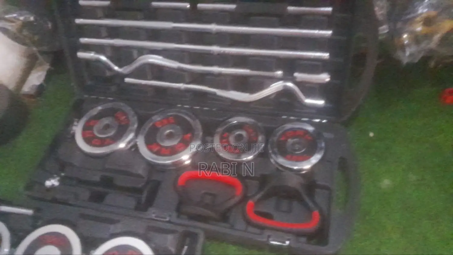 55kg Dumbbell/Barbell Kettle Bell Base and Pushup Stand Set