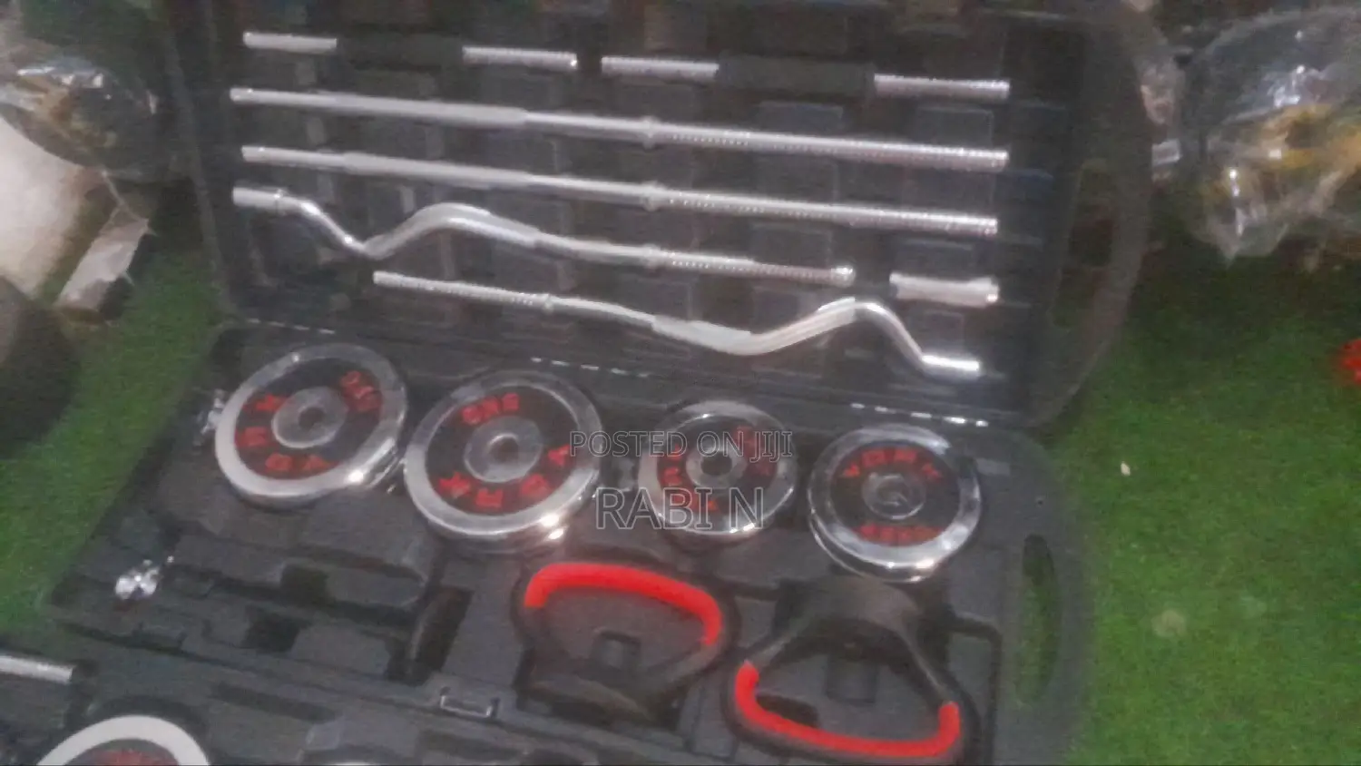 55kg Dumbbell/Barbell Kettle Bell Base and Pushup Stand Set