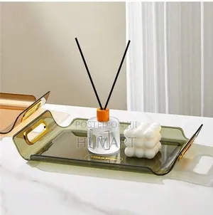 3 PCS Serving Tray With Golden Handle