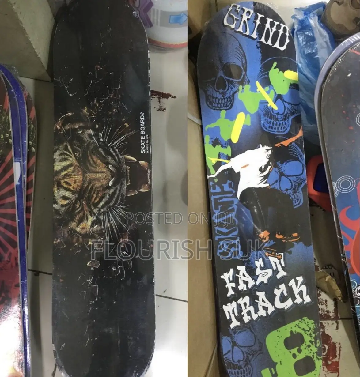 Adult Skate Boards- Thick Deck, Large Size and Durable Wheels