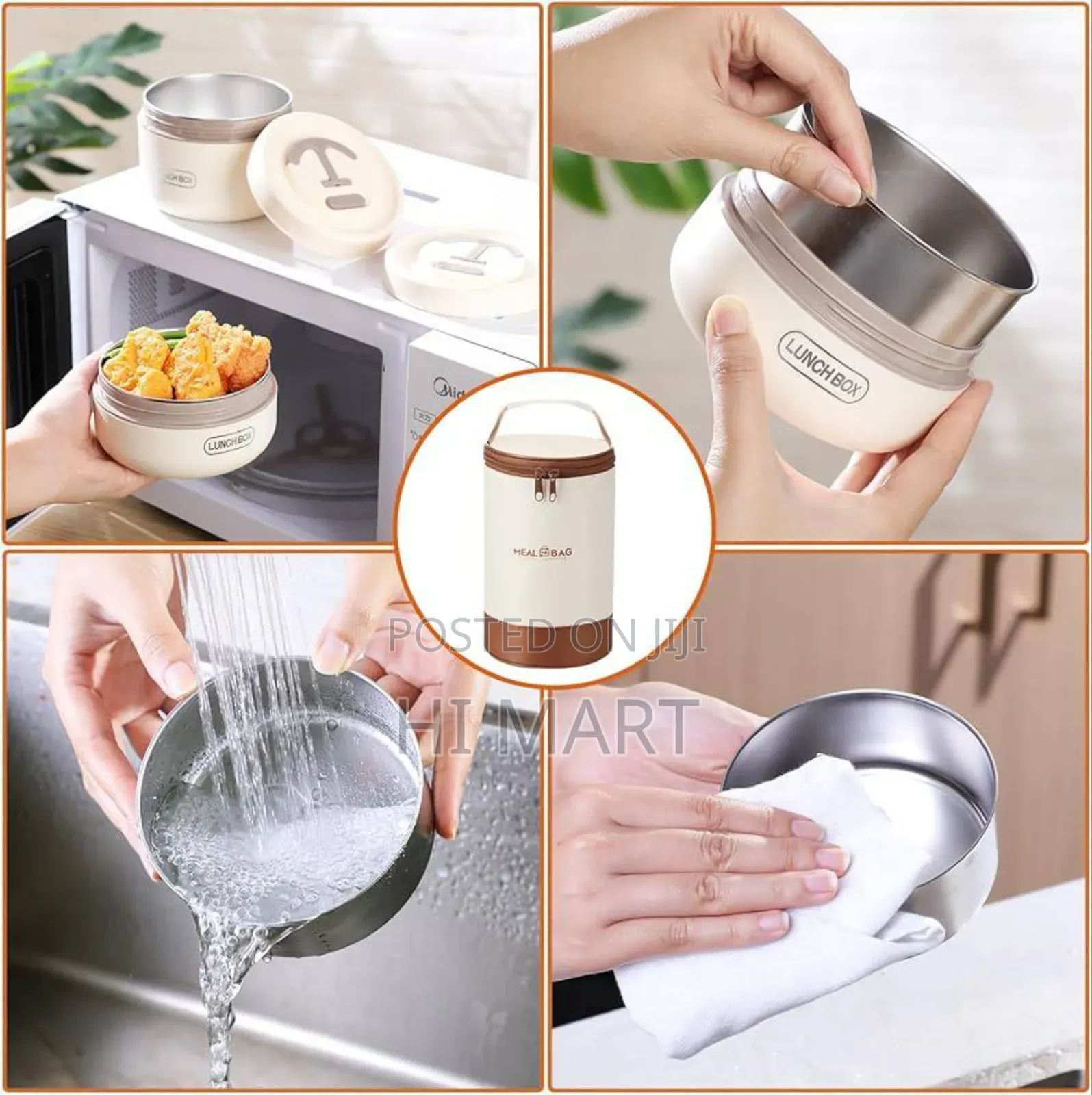 3pcs Portable Insulated Lunch Box