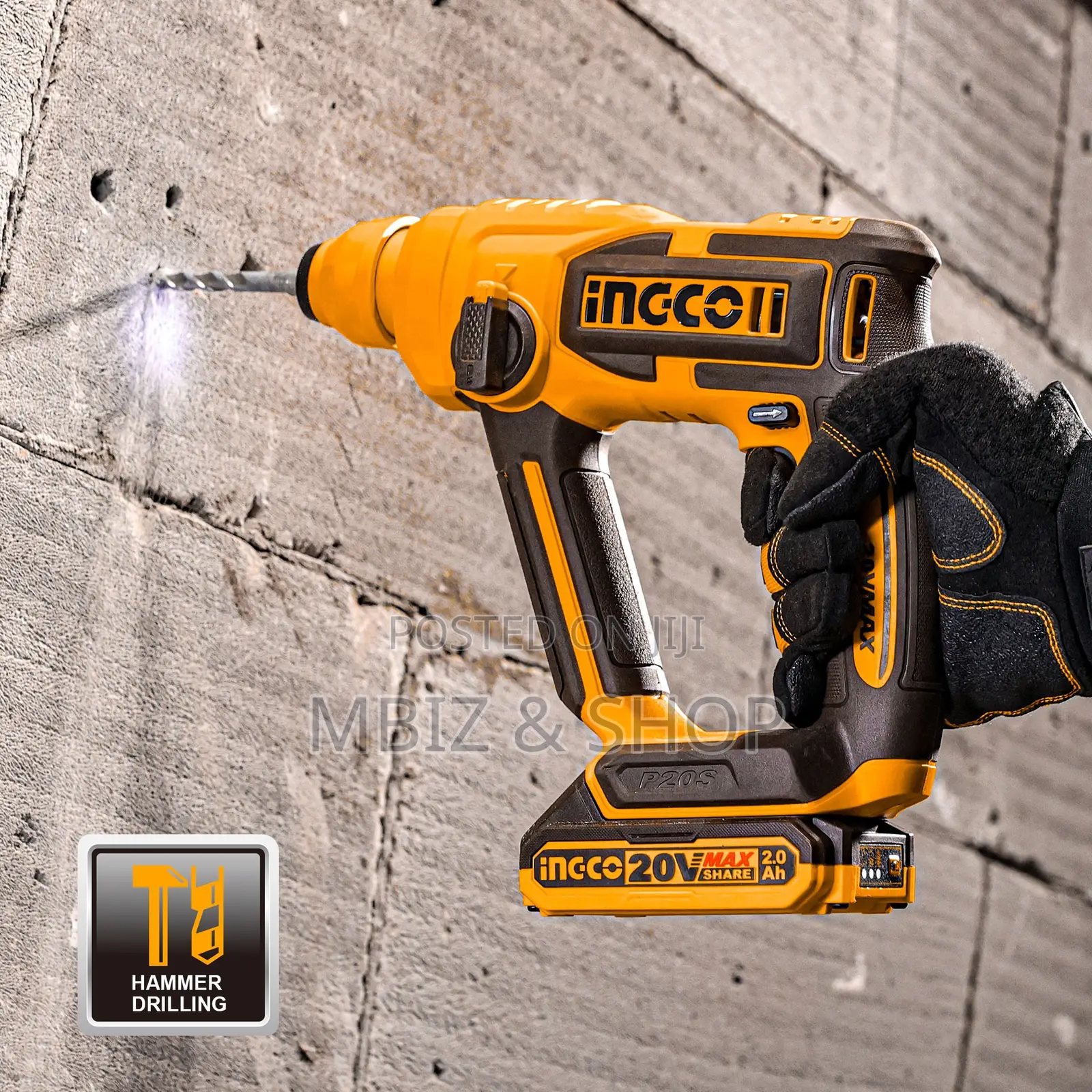 Ingco 20v Cordless Hammer Drill