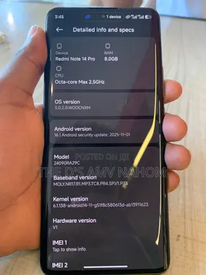 New Xiaomi Redmi Note 14 Pro 128 GB Black