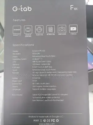 New G-Tab F8 32 GB Black