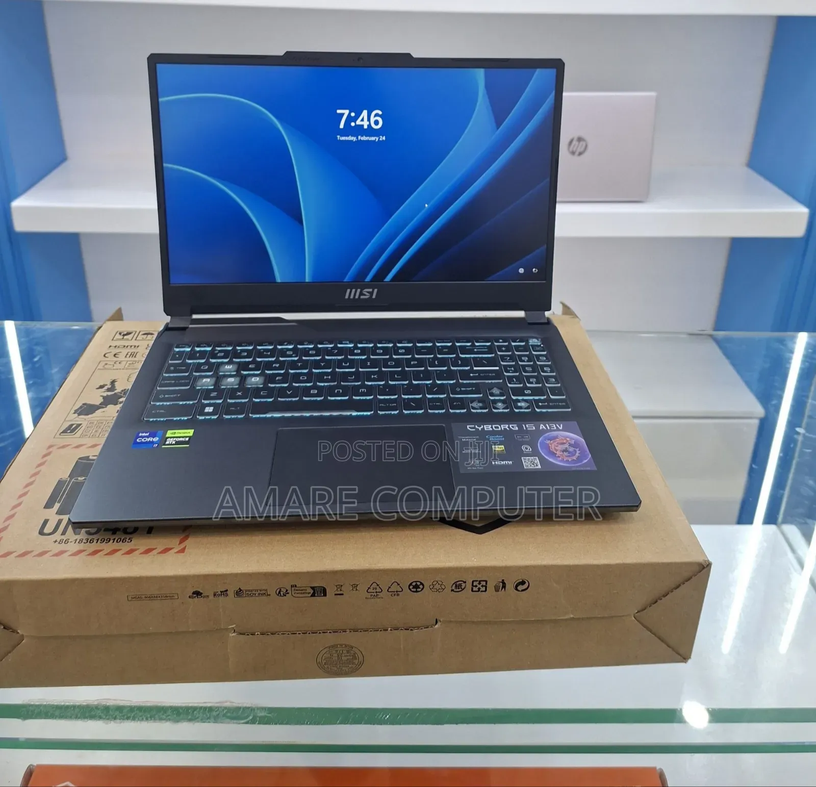 New Laptop MSI Cyborg 15 16GB Intel Core i7 SSD 1T