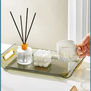 3pcs Serving Tray With Golden Handle