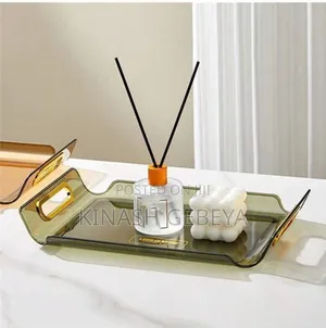 3pcs Serving Tray With Golden Handle