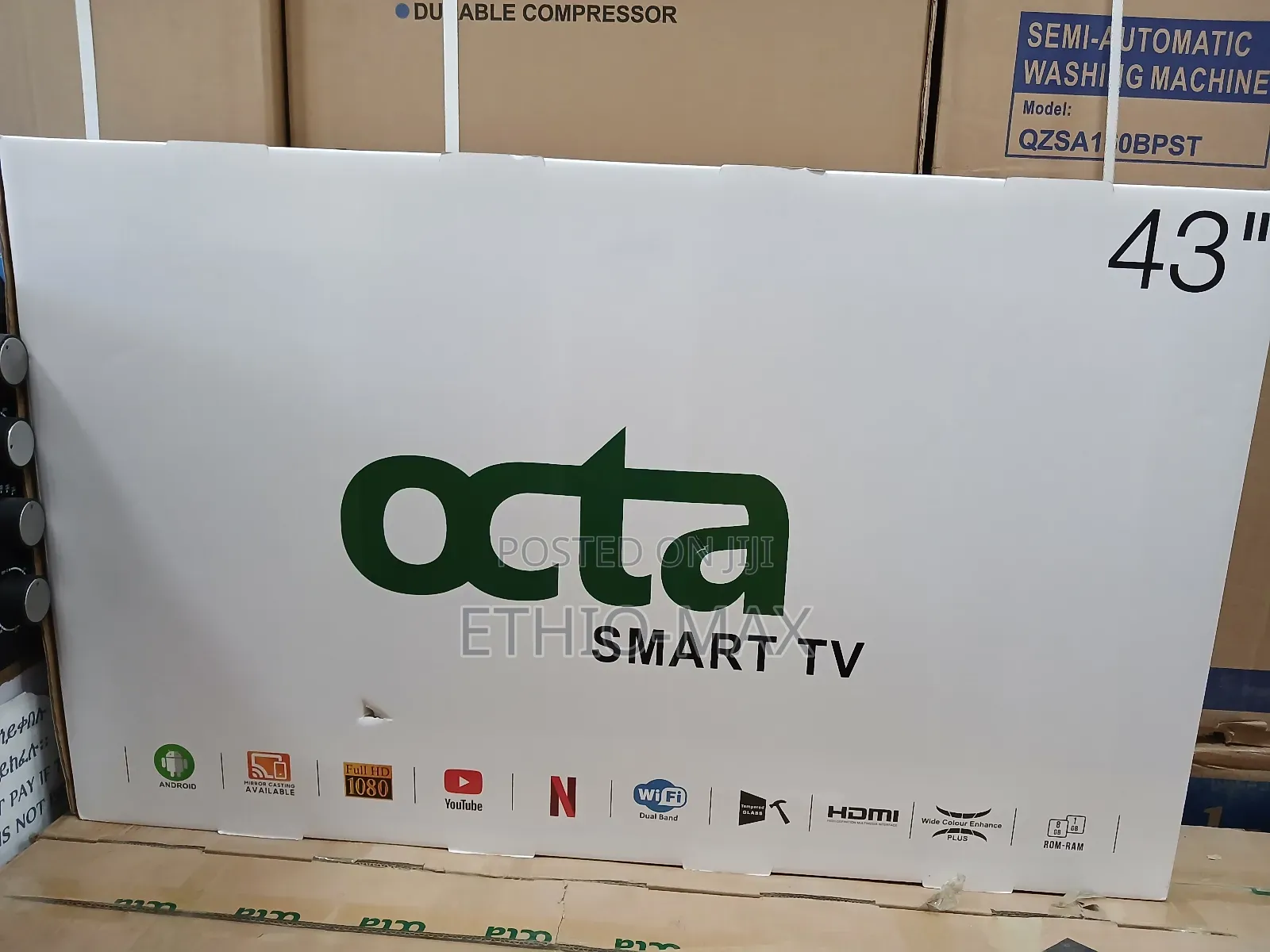 Octa 43” Smart Android Tv – Double Glass | New Arrival